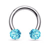 Crystal Paved Ferido Balls 316L Surgical Steel WildKlass Circular Barbell Horseshoe-WildKlass Jewelry