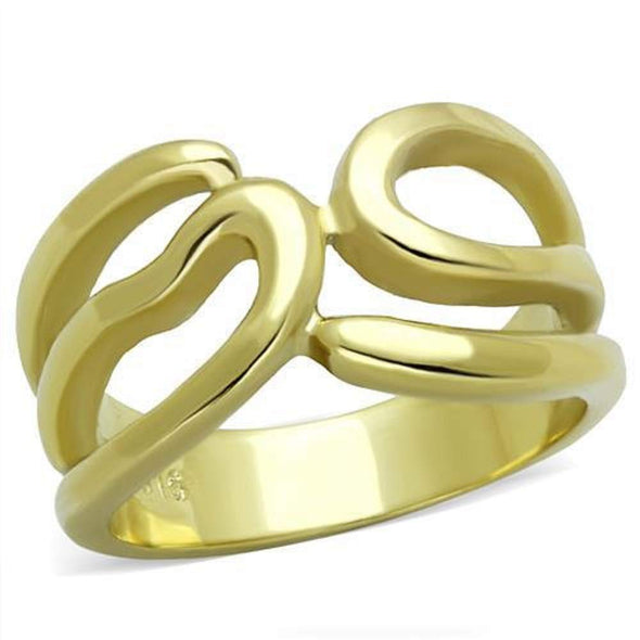 WildKlass Stainless Steel Ring IP Gold Women-WildKlass Jewelry