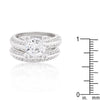 WildKlass Cubic Zirconia Round Cut Pave Ring Set-WildKlass Jewelry