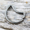 Titanium Crescent Moon Seamless WildKlass Cartilage Earring-WildKlass Jewelry