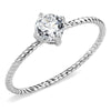 WildKlass Stainless Steel Ring No Plating Women AAA Grade CZ Clear-WildKlass Jewelry