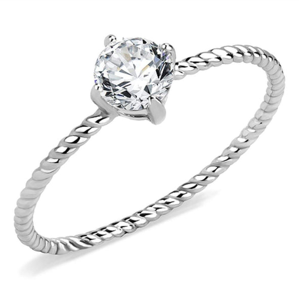 WildKlass Stainless Steel Ring No Plating Women AAA Grade CZ Clear-WildKlass Jewelry