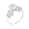 WildKlass Tapered Baguette Cubic Zirconia Engagement Ring-WildKlass Jewelry