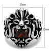 WildKlass Stainless Steel Ring High Polished Men AAA Grade CZ Garnet-WildKlass Jewelry
