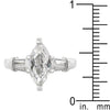 WildKlass Rhodium Plated Marquise Centerpiece Ring-WildKlass Jewelry
