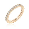 WildKlass Rose Gold Finish Cubic Zirconia Eternity Band-WildKlass Jewelry