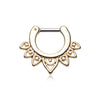 Golden Acerose Filigree WildKlass Septum Clicker-WildKlass Jewelry