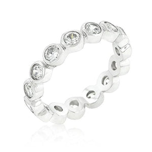 WildKlass Linked Bezel Eternity Band-WildKlass Jewelry
