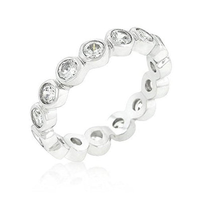 WildKlass Linked Bezel Eternity Band-WildKlass Jewelry