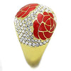 WildKlass WildKlass Stainless Steel Ring IP Gold Women Top Grade Crystal Clear-WildKlass Jewelry