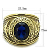 WildKlass Stainless Steel Air Force Ring IP Gold Men Synthetic Montana-WildKlass Jewelry