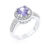WildKlass Amethyst Halo Cocktail Ring-WildKlass Jewelry