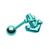 Colorline Classic Anchor WildKlass Steel Barbell-WildKlass Jewelry