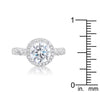 WildKlass 2.2ct Clear CZ Rhodium Plated Classic Ring-WildKlass Jewelry