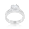 WildKlass Pave Cushion Wedding Ring Set-WildKlass Jewelry