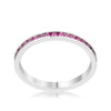WildKlass 0.5ct Garnet CZ Stainless Steel Eternity Band-WildKlass Jewelry