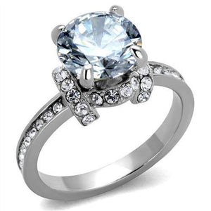 WildKlass Stainless Steel Ring No Plating Women AAA Grade CZ Clear-WildKlass Jewelry
