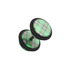 Plaid Checkers Acrylic Fake WildKlass Plug with O-Rings-WildKlass Jewelry