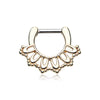 Golden Kaltik Filigree WildKlass Septum Clicker-WildKlass Jewelry