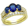 WildKlass Stainless Steel Ring IP Gold Women Synthetic Montana-WildKlass Jewelry