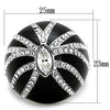WildKlass Stainless Steel Ring High Polished (no Plating) Women Top Grade Crystal Clear-WildKlass Jewelry