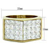 WildKlass Stainless Steel Ring IP Gold Men AAA Grade CZ Clear-WildKlass Jewelry