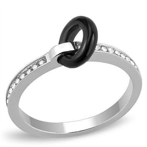 WildKlass Stainless Steel Ring High Polished Women Top Grade Crystal Clear-WildKlass Jewelry