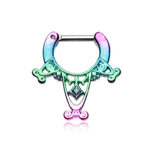 Colorline Amarhus Tribal Filigree WildKlass Septum Clicker-WildKlass Jewelry