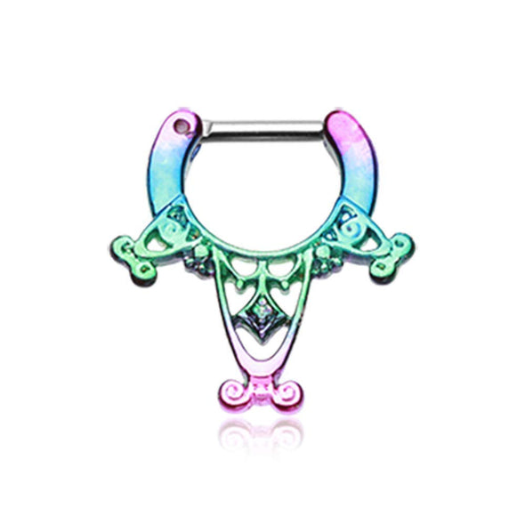 Colorline Amarhus Tribal Filigree WildKlass Septum Clicker-WildKlass Jewelry