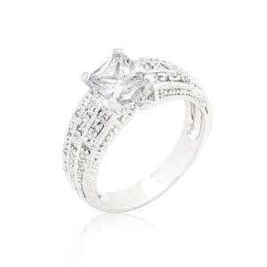 WildKlass Cubic Zirconia Princess Cut Ring-WildKlass Jewelry