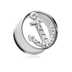 Multi-Sprinkle Dot Anchor Ear Gauge Tunnel WildKlass Plug-WildKlass Jewelry