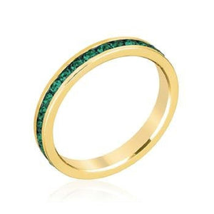 WildKlass Stylish Stackables Montana Blue Gold Ring-WildKlass Jewelry