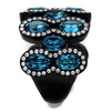 WildKlass Stainless Steel Ring IP Women Top Grade Crystal Aquamarine-WildKlass Jewelry