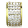WildKlass Stainless Steel Ring IP Gold Women AAA Grade CZ Clear-WildKlass Jewelry