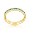 WildKlass Stylish Stackables Aqua Crystal Gold Ring-WildKlass Jewelry