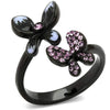 WildKlass Stainless Steel Ring IP Women Top Grade Crystal Light Amethyst-WildKlass Jewelry