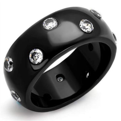 WildKlass Stainless Steel Ring IP Women AAA Grade CZ Clear-WildKlass Jewelry