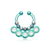 Colorline Opal Aureole Gemina WildKlass Fake Septum Clip-On Ring-WildKlass Jewelry
