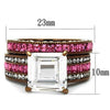 WildKlass Stainless Steel Ring IP Coffee Light Women AAA Grade CZ Clear-WildKlass Jewelry