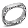 WildKlass Stainless Steel Ring High Polished Women Top Grade Crystal Clear-WildKlass Jewelry