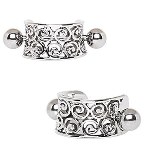 316L Stainless Steel Multi-Spiral WildKlass Cartilage Cuff Earring-WildKlass Jewelry