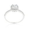 WildKlass Princess Cut Halo Engagement Ring-WildKlass Jewelry