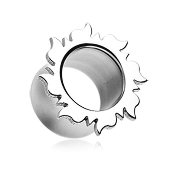 Blazing Sunburst Double Flared Ear Gauge Tunnel WildKlass Plug-WildKlass Jewelry