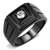 WildKlass Stainless Steel Ring IP Men AAA Grade CZ Clear-WildKlass Jewelry