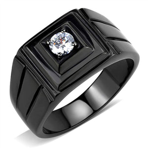 WildKlass Stainless Steel Ring IP Men AAA Grade CZ Clear-WildKlass Jewelry