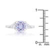 WildKlass 1.8ct Lavender CZ Rhodium Plated Cushion Classic Statement Ring-WildKlass Jewelry