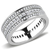 WildKlass Stainless Steel Ring High Polished Women AAA Grade CZ Clear-WildKlass Jewelry