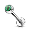 Snake Eye Inlaid Ball 316L Surgical Steel WildKlass Labret, Monroe, Cartilage Studs-WildKlass Jewelry