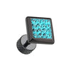 Blackline Square Multi-Sprinkle Dot Multi Gem Steel Fake WildKlass Plug-WildKlass Jewelry