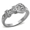 WildKlass Stainless Steel Novelty Ring High Polished (no Plating) Women Top Grade Crystal Clear-WildKlass Jewelry